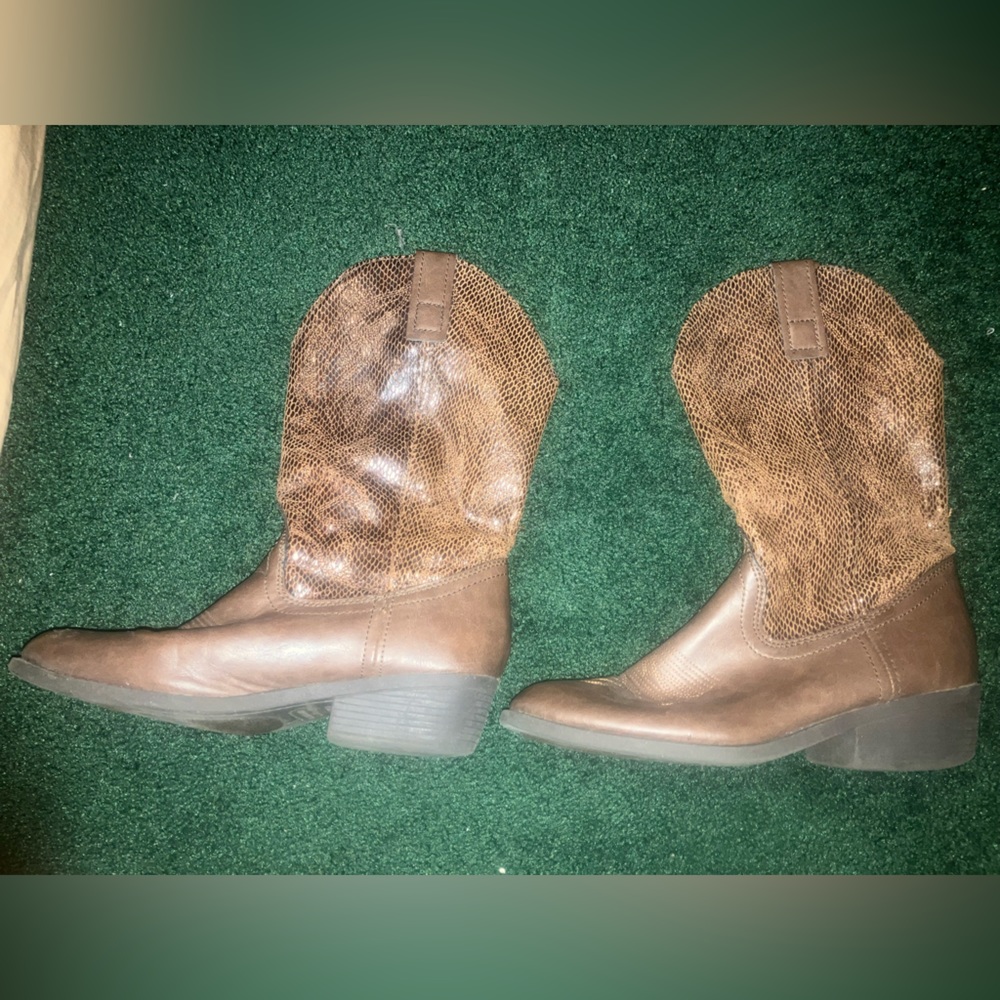 Rampage Cowgirl Boots Fake Leather